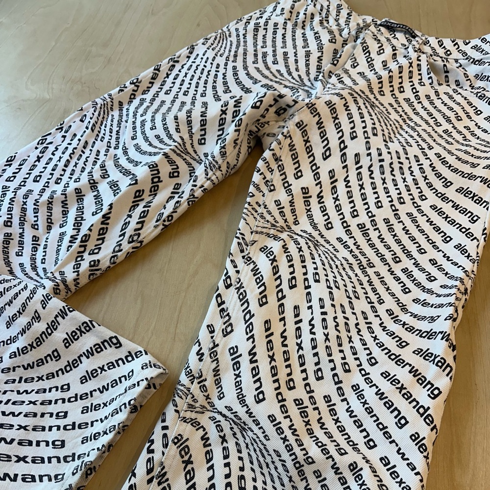 Alexander Wang Logo Print Tapered Jean
